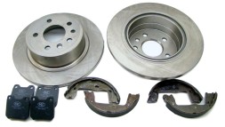 GT-Parts 003655 x2 023604 SGE040 Диски x2 + колодки + щелепи ЗАДНІ OPEL OMEGA B C