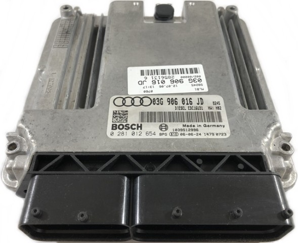 Bosch 03G906016JD 0281012654CZYSTY КОМП'ЮТЕР ECU AUDI 03G906016JD 0281012654 ЧИСТИЙ