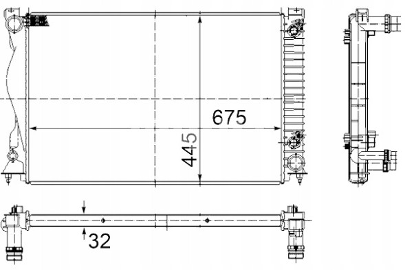 Mahle CR 789 000S Охолоджувач двигуна води audi a6 allroad c6 a6 c6 2.4-3.2 05.04-08.11