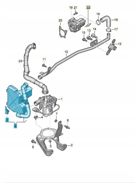 Volkswagen OE 06L133121H З'ЄДНУВАЛЬНА ТРУБКА VW