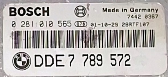 BMW OE 0281010565 DDE7789572 przygotowany w SDK Блок керування двигуном BMW E46 320D 0281010565 DDE7789572 БЕЗ IMMO