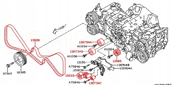 Continental 13073AA001..CONTI КОМПЛЕКТ ГРМ (ГАЗОРОЗПОДІЛЬЧИЙ МЕХАНІЗМ) ДЛЯ ДВИГУНА 2.0 2.5 DOHC TURBO SUBARU