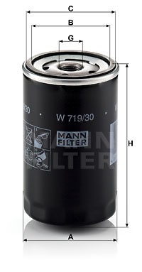 W 719 30 MANN FILTER Фільтр мастил