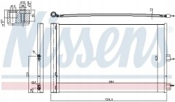 Nissens 940660 Конденсатор радіатора кондиціонування повітря з осушувачем
