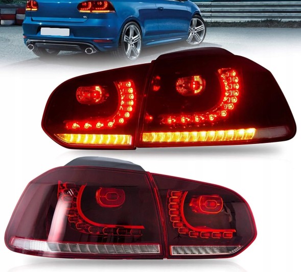 VLAND LDVWU7 9518915E mhm Комплект задніх ліхтарів Vland Led Діоди Red White GTI Tuning VW Golf VI 6 5k0 2008-