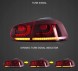VLAND LDVWU7 9518915E mhm Комплект задніх ліхтарів Vland Led Діоди Red White GTI Tuning VW Golf VI 6 5k0 2008-