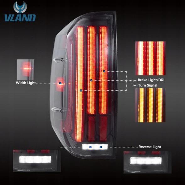 VLAND 81P591-2 mhm Лампи задні kpl Full Led Neon Діоди Тюнінг Toyota Tundra II 2 xk50 2013-21