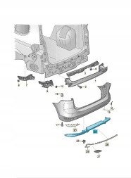 Volkswagen OE 5TA807568C041 Спойлер чорний ASO VW