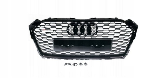 AB AU14316-12 РЕШІТКА РАДІАТОРА AUDI A5 RS5 16- ЧОРНИЙ ГЛЯНЕЦЬ СОТОВИДНИЙ ДИЗАЙН