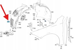 Mercedes-Benz OE ПЕРЕДНЄ ЛІВЕ КРИЛО MERCEDES CLA W118 OEM/OE A1186900101 64