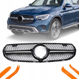 TOPGER KRG-ME-185 X РЕШІТКА РАДІАТОРА MERCEDES DB GLC W253 2020- ЧОРНИЙ ГЛЯНЕЦЬ ДІАМАНТ