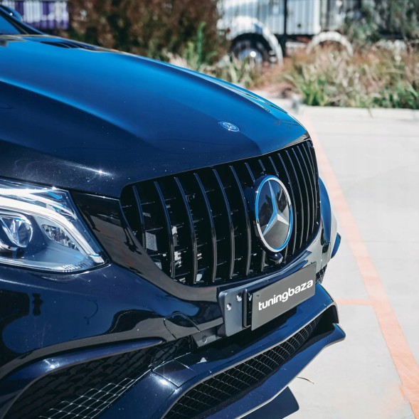 Китай 11882 Решітка Faux Mercedes GLE63 W166 GT Style Black Gloss 15-18