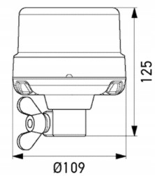 Hella 2XD 066 146-011 Попереджувальне світло півень k-led nano, 12/24v, ece r65 r10 оправка