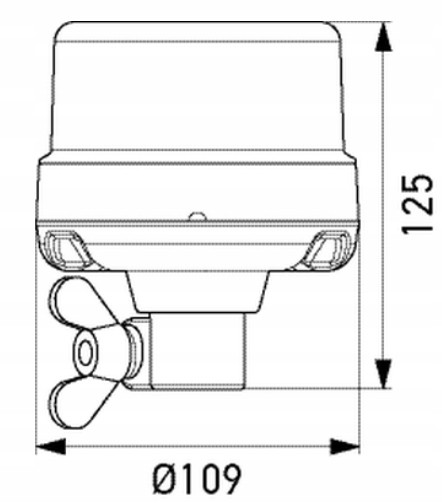 Hella 2XD 066 146-011 Попереджувальне світло півень k-led nano, 12/24v, ece r65 r10 оправка