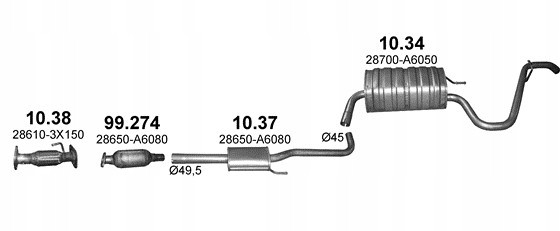 Polmo 99.274 Каталізатор hyundai i30 пой,1,4 2011-2015р.