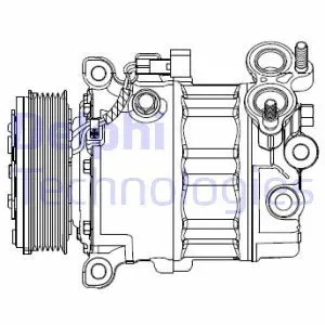 Delphi CS20512 Компресор компресора кондиціонера cs20512 delphi