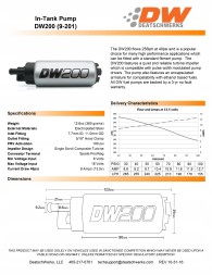 DeatschWerks USA-DW-9-201-0847 Паливний насос (255lph) mitsubishi evo 3-9 mitsubishi
