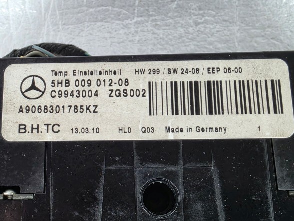 Mercedes-Benz OE A9068301785KZ 5HB009012-08 Mercedes sprinter 906 panel nawiewu a9068301785kz 5hb009012-08