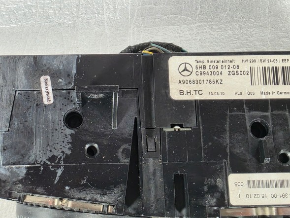 Mercedes-Benz OE A9068301785KZ 5HB009012-08 Mercedes sprinter 906 panel nawiewu a9068301785kz 5hb009012-08