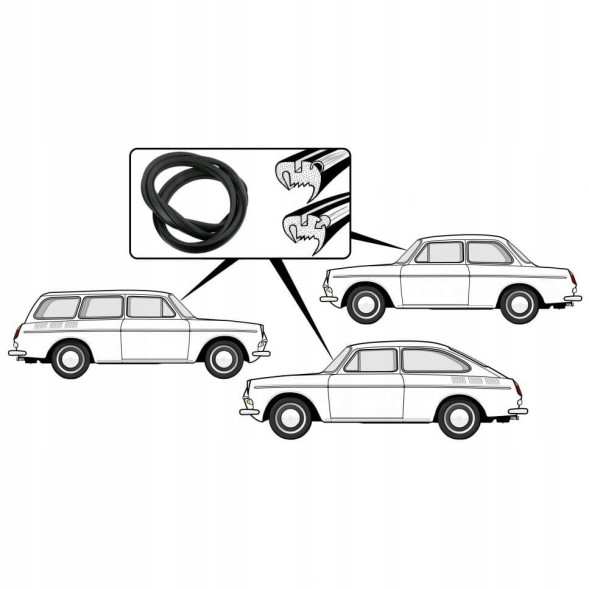 Paruzzi 030301P Делюкс ущільнювач лобового скла VW Typ3 TL 08/1963-