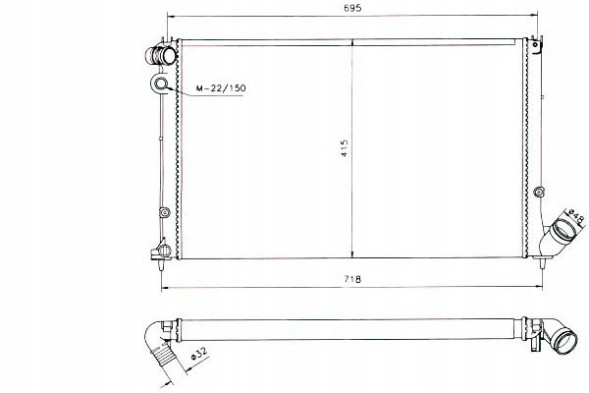 NRF PRO/58022 NRF Охолоджувач двигуна peugeot 406 2.0 11.95-12.04 nrf + асистент зіткнення #34