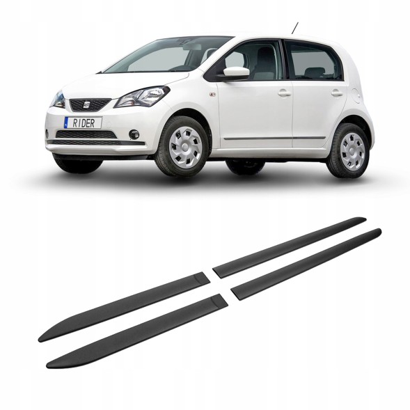 RIDER RD-F-43-4 Бічні молдинги дверей Накладки на кузов для SEAT MII 2012-2019 ХЕТЧБЕК