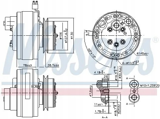 Nissens 890368 Компресор кондиціонера 890368 nissens