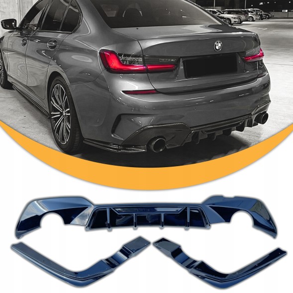 Китай Dyfuzor Dokładka Zderzaka MPC BMW G20 G21 Дифузор BMW G20 G21 Чорний Глянець Накладка Бампера Пакет 320 330 Спойлер