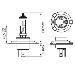 1987301440 BOSCH Автолампа 12V H4 ULTRA WHITE 4200K бокс 2 шт