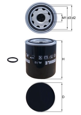 AL12 MAHLE ORIGINAL Фільтр вологовідділювач компресора