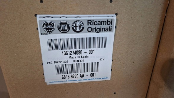 Fiat OE S26340456 Охолоджувач води mahle 1361274080 fiat ducato boxer jumper 2.0 2.2 2.3 hdi