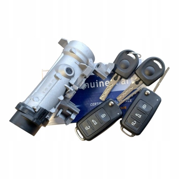 Blic 1K0905851B NOWA KOMPLETNA STACYJKA BECZKA BLOKADA ZAPŁONU 4 KLUCZYKI 2 PILOTY SKODA OCTAVIA II LIFT 1Z3 1Z5 2008- 2009 2010 2011 2012 2013 2014 2015 1K0905851b нова комплектна станція 4ключі 2 пульта дистанційного керування skoda octavia ii ліфт