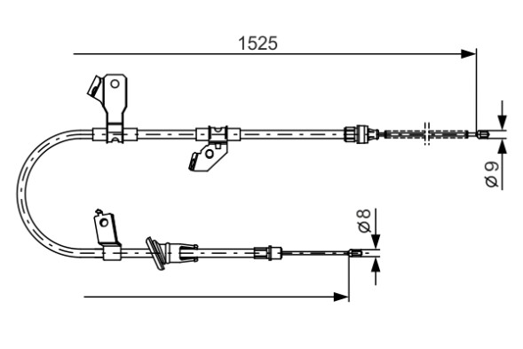 1987482247 BOSCH ТРОС ГАЛЬМIВНИЙ ЛIВИЙ