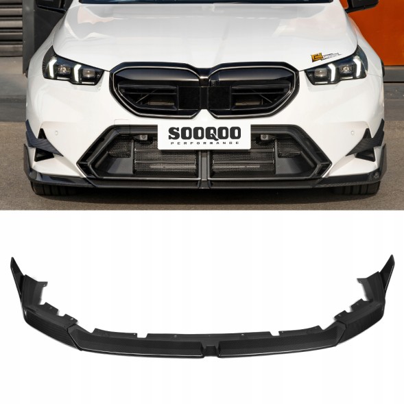 Китай T-489 Карбоновий спліттер переднього бампера для BMW M5 G90 / G99 в стилі SOOQOO B