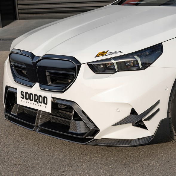Китай T-489 Карбоновий спліттер переднього бампера для BMW M5 G90 / G99 в стилі SOOQOO B