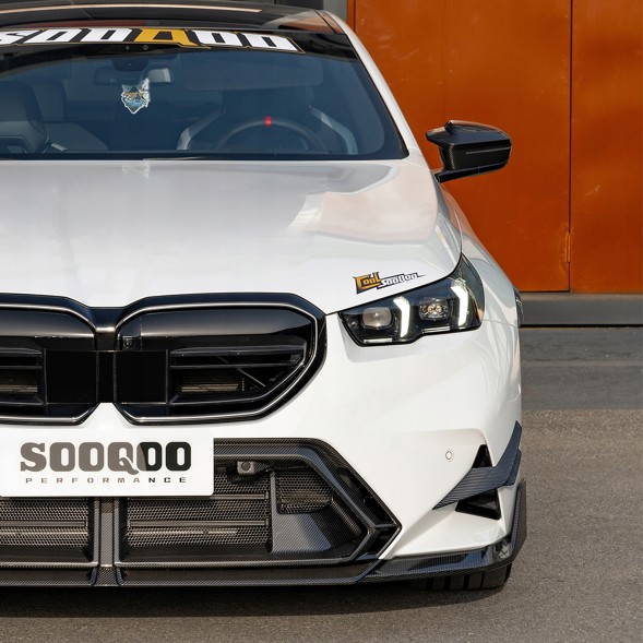 Китай T-489 Карбоновий спліттер переднього бампера для BMW M5 G90 / G99 в стилі SOOQOO B