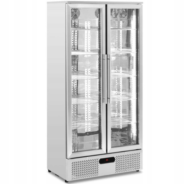 Китай WEW-SC-HP-1018645 Барний холодильник Royal Catering, 2-дверний, 458 л, 295 Вт, сріблястий