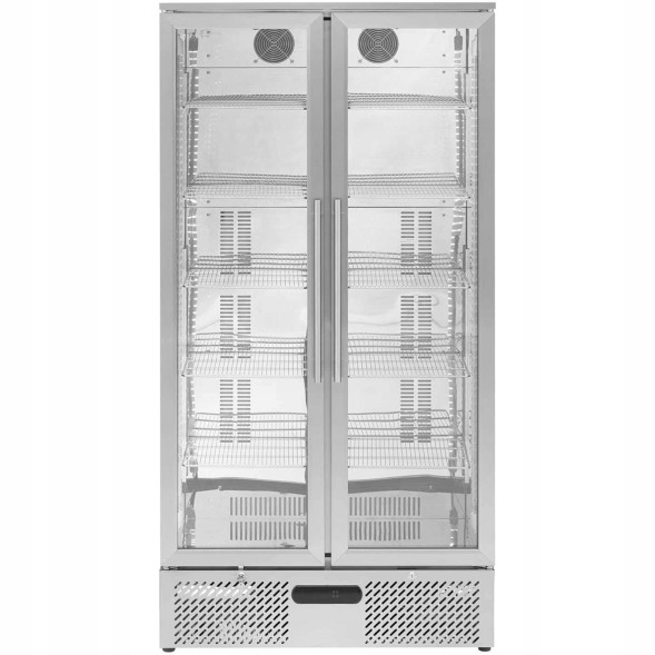 Китай WEW-SC-HP-1018645 Барний холодильник Royal Catering, 2-дверний, 458 л, 295 Вт, сріблястий