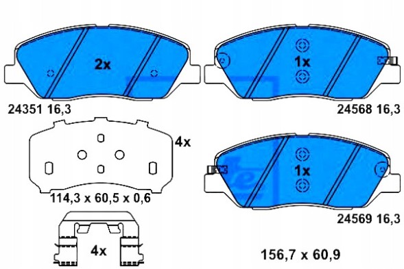ATE ATE13.0460-5777.2(iMOTO) Гальмівні колодки hyundai передні santa fe 06-15 ate + комплект водія #35