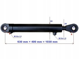 Ol-Mot Kutno 50x28x400-630 Силовий циліндр двосторонній висувний 400 мм