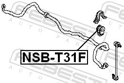 NSB T31F FEBEST Втулка стабілізатора підвіски