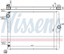 Nissens 60776 Радіатор, система охолодження двигуна nissens 60776