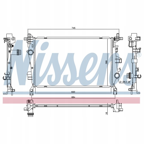 Nissens 606447 Nissens 606447 радіатор охолодження, система охолодження двигуна