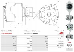 AS-PL A6772S Кубота л4240 2.2; л5740 2.4; л5740 хст 2.4