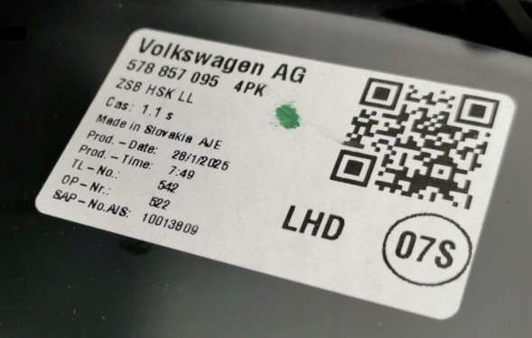 Volkswagen OE 578857095, DWP578857095OE Консоль для зберігання на панелі приладів для пасажира Cupra Terramar 578857095 Нова оригінальна