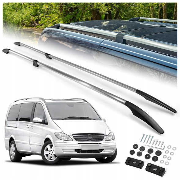 CHROMEMASTER OM-RR-D0011G-003 Рейлінги багажника для MERCEDES VIANO W639 2003-2014 SHORT | КОРОТКИЙ