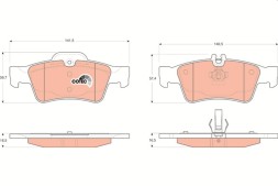 GDB1546 TRW Комплект гальмівних колодок дискові