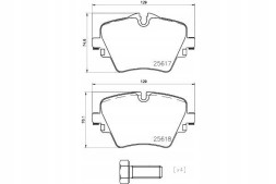 Textar PRO/2561701 TEX Гальмівні колодки bmw фронт 2 x1 1,5-2,0 14- textar + асистент зіткнення #34