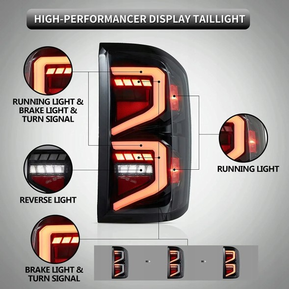 VLAND 25P291-1 LDCT.. mhm Комплект задніх ліхтарів Vland Led Tuning USA Chevrolet Silverado 3 III 2014-2019 z24