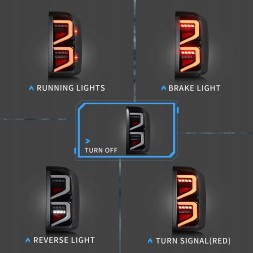 VLAND 25P291-1 LDCT.. mhm Комплект задніх ліхтарів Vland Led Tuning USA Chevrolet Silverado 3 III 2014-2019 z24